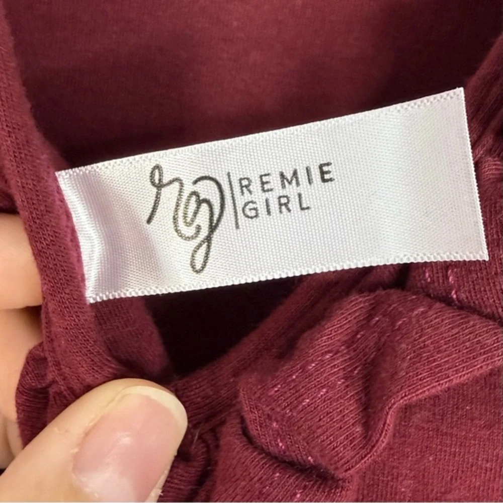 Remie Girl Burgundy Wine Twirl Dress Size 8 Soft‎ & Stretchy!